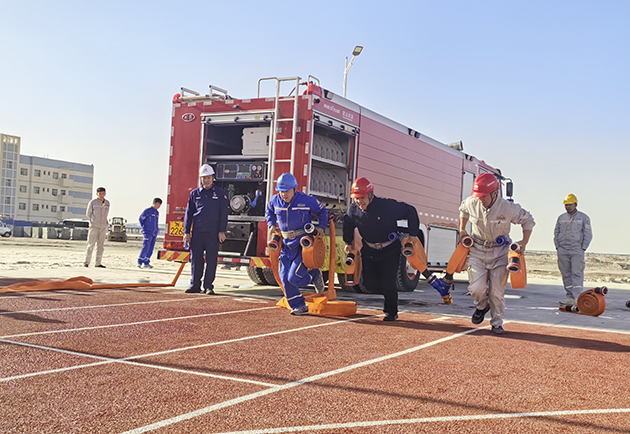 公司组织开展“119”消防技能比武活动